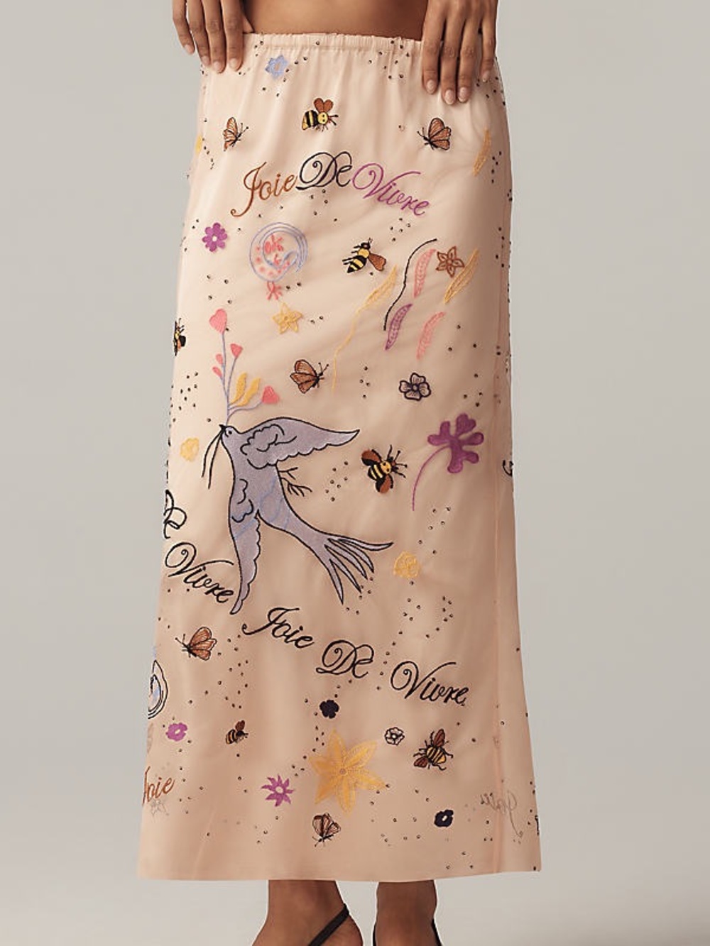By Anthropologie Embroidered Skirt